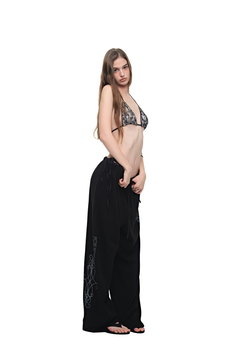 LEO WAFFLE PANTS (BLACK)