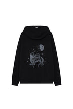 LEO HOTFIX WAFFLE ZIP-UP HOODIE (BLACK)