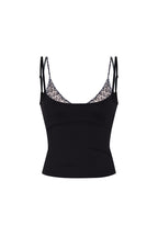 BRA-LAYERED SLEEVELESS TOP (LEOPARD/BLACK)