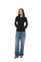 SHEER SLIM-FIT HOODIE (BLACK)