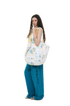 ROSE STENCIL TERRY BAG (WHITE)