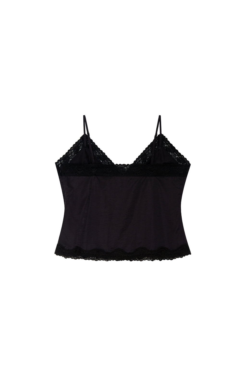 LACE SLIP SLEEVELESS TOP (BLACK)
