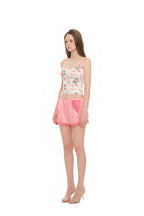 ROSE STENCIL SLEEVELESS TOP (RED)