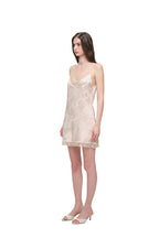 FLORAL HOTFIX MINI SLIP DRESS (LIGHT PINK)