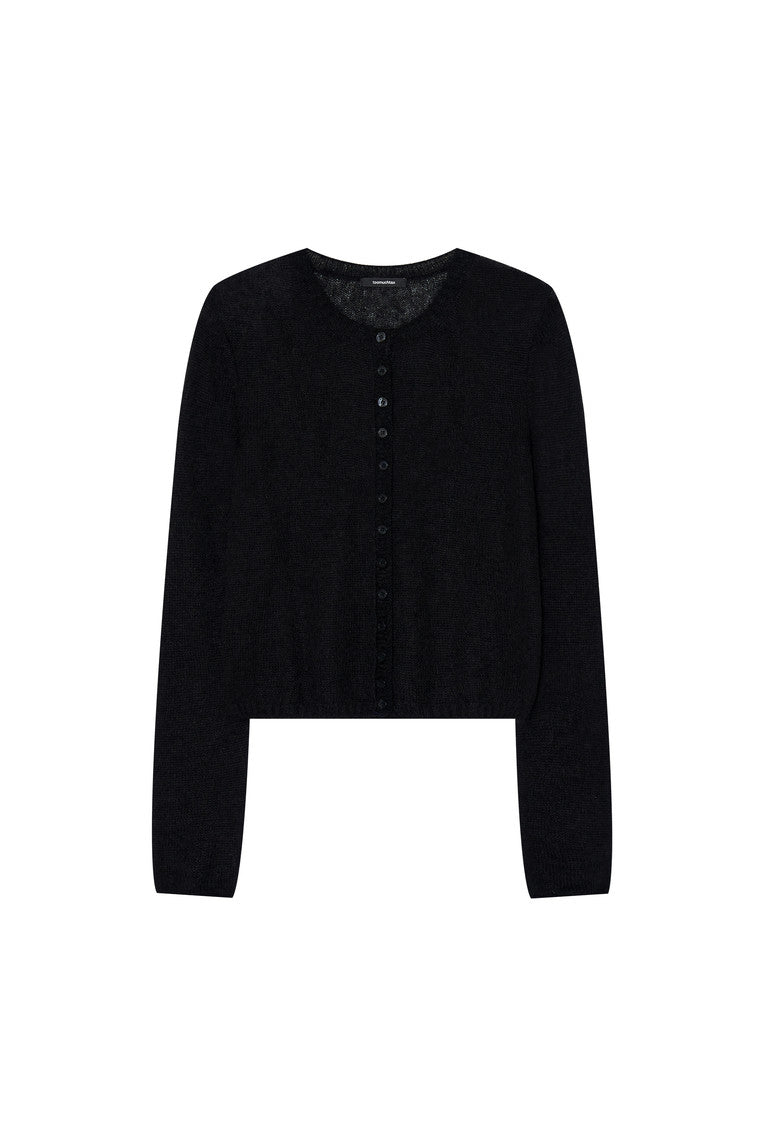 MOHAIR SLIM-FIT CARDIGAN (BLACK)