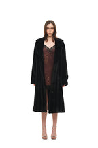 FAUX FUR LONG COAT (BLACK) - 2