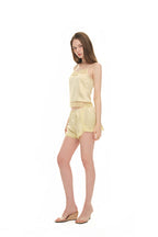 LACE TRIM SLIP SHORTS (YELLOW)