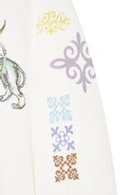 TWIN ZODIAC WAFFLE ZIP-UP HOODIE (WHITE)