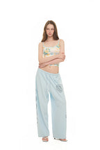 ROSE STENCIL SLEEVELESS TOP (YELLOW)