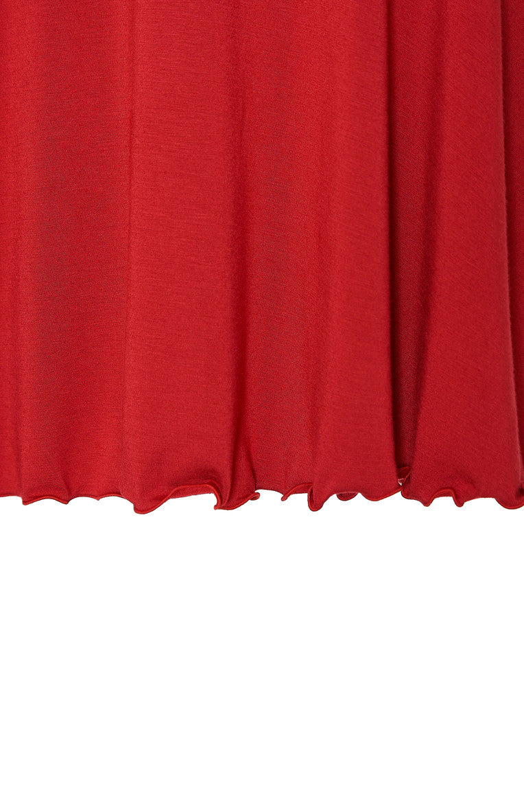 SLIT MIDI SKIRT PANTS (RED)