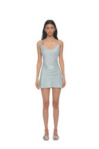 OPEN BACK MINI SLIP DRESS (LIGHT BLUE)