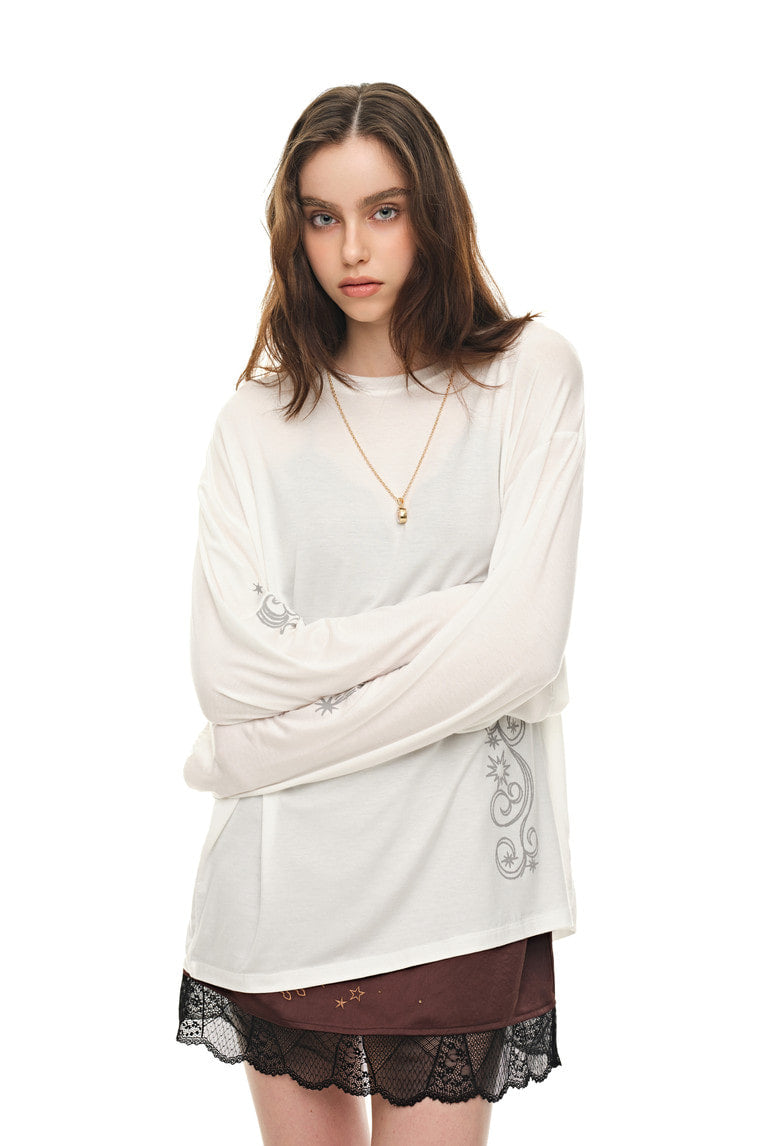 ZODIAC LONG SLEEVE T-SHIRT (WHITE)
