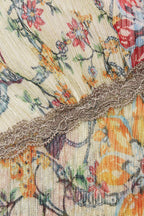 [Ships June 5] METALLIC FLORAL 03 LACE CAMI TOP (YELLOW)