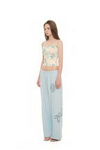 ROSE STENCIL SLEEVELESS TOP (YELLOW)