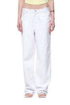 LOW RISE LOOSE-FIT JEANS (WHITE)