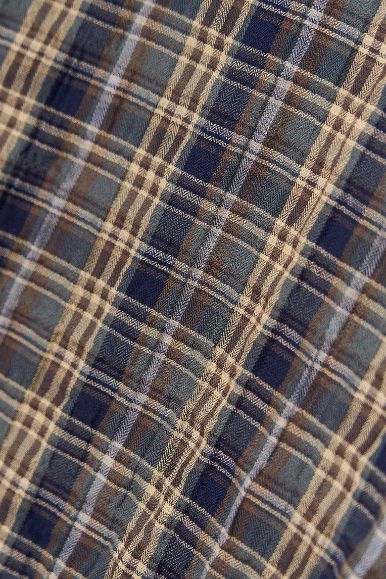PLAID OVERSIZED SHIRT (NAVY)