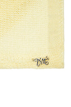 SHEER LINEN KNIT SHAWL (YELLOW)