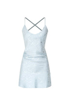 OPEN BACK MINI SLIP DRESS (LIGHT BLUE)