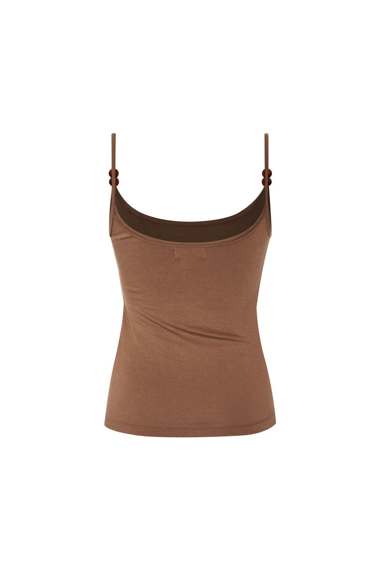 BUBBLE BEAD TANK TOP (BROWN)