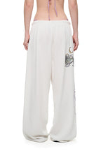 TWIN ZODIAC WAFFLE PANTS (WHITE)