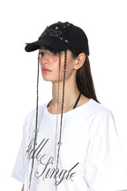 INFINITE LOVE DISTRESSED CAP (WITH STONES)