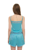 LACE TRIM SLIP CAMISOLE (BLUE)