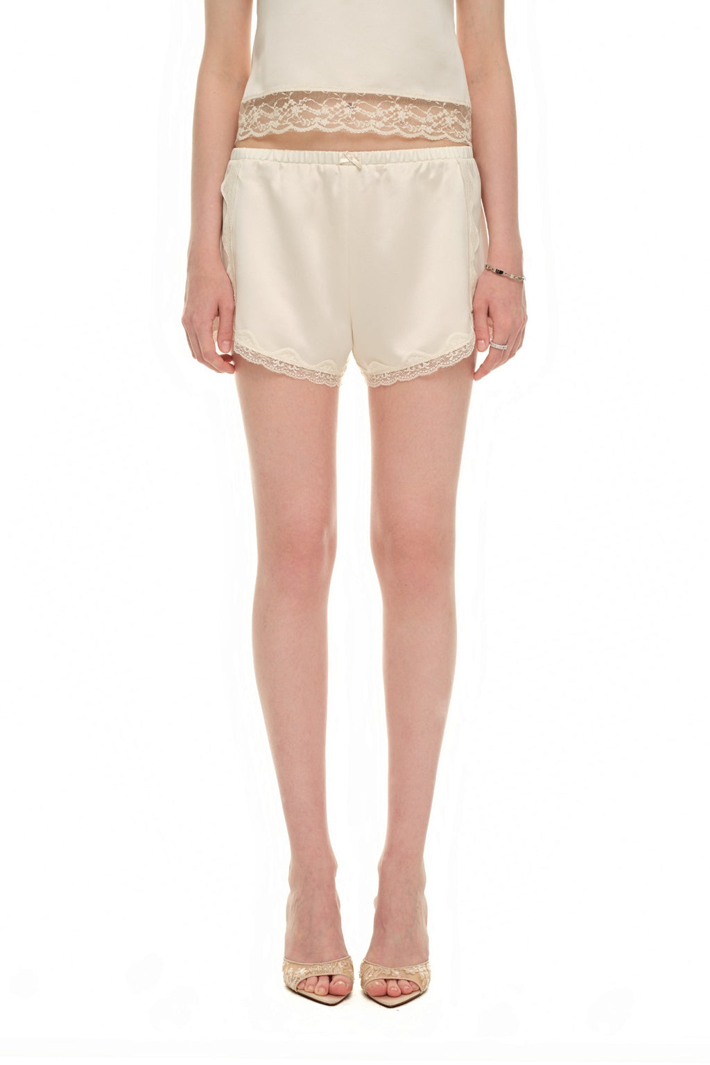 LACE TRIM SLIP SHORTS (IVORY)