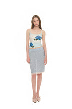 ROSE SLEEVELESS TOP (BLUE)