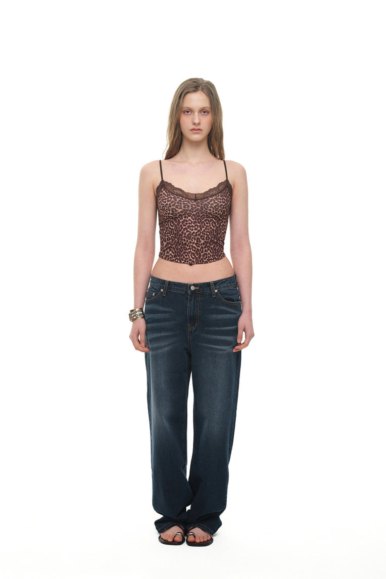 LOW RISE LOOSE-FIT JEANS (DARK BLUE)