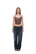 LOW RISE LOOSE-FIT JEANS (DARK BLUE)