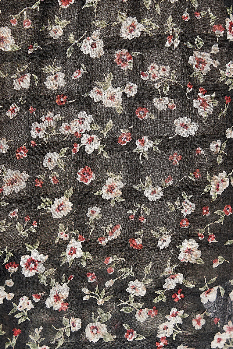 FLORAL MICRO SHORTS (BLACK)