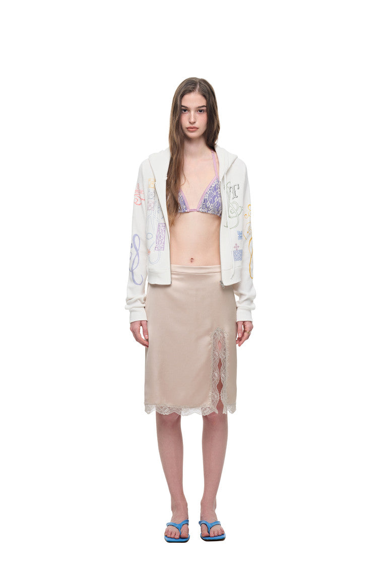 LACE MIDI SKIRT (BEIGE)