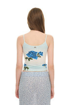 ROSE SLEEVELESS TOP (BLUE)