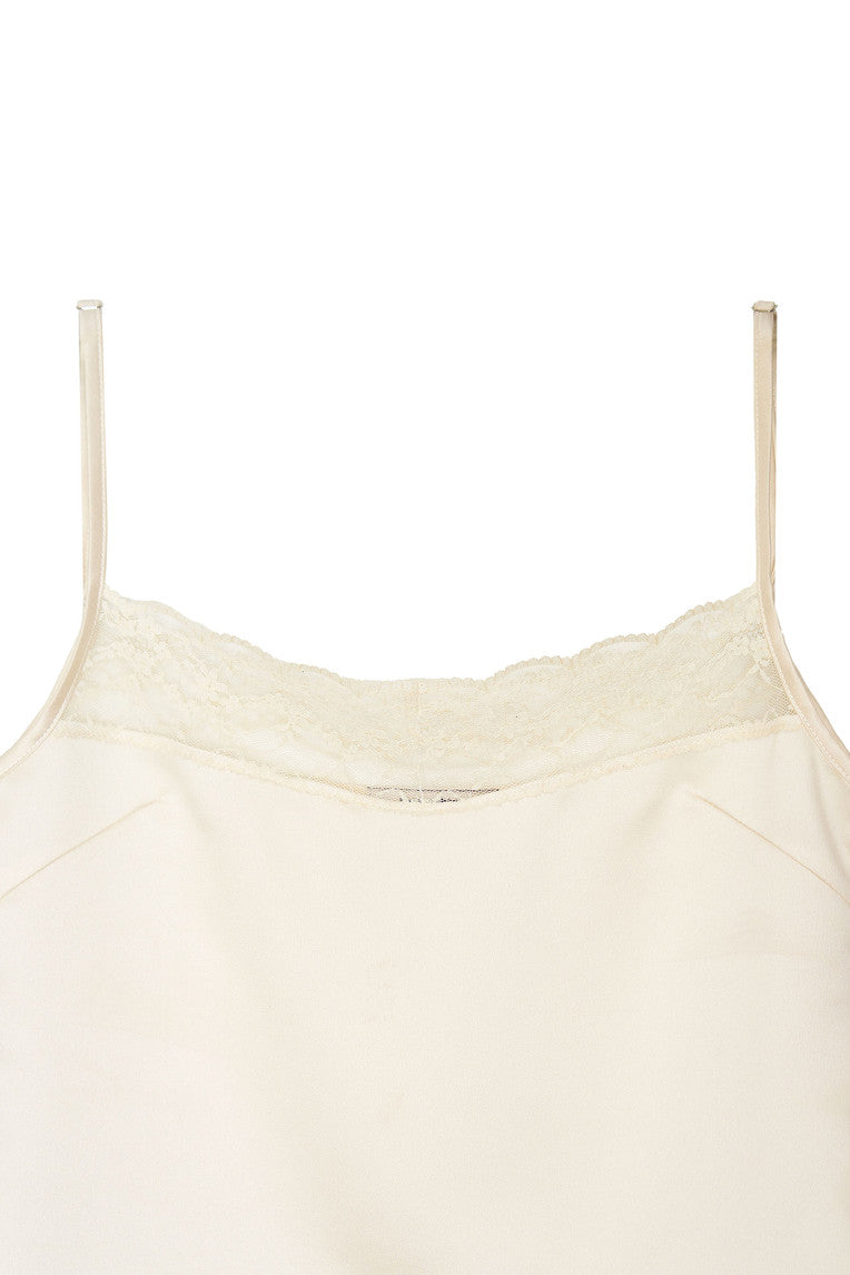 LACE TRIM SLIP CAMISOLE (IVORY)