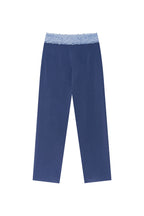LACE POINT LOOSE-FIT PANTS (BLUE)
