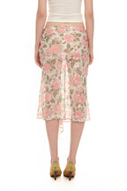 ROSE FLAIR MIDI SKIRT (PINK)