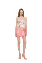 ROSE STENCIL SLEEVELESS TOP (RED)