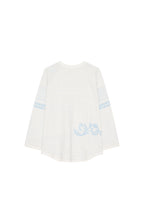 ORNAMENT 02 WAFFLE OVERSIZED LONG SLEEVE T-SHIRT (WHITE)