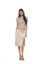 LACE BUTTON TOP (LIGHT GREY)