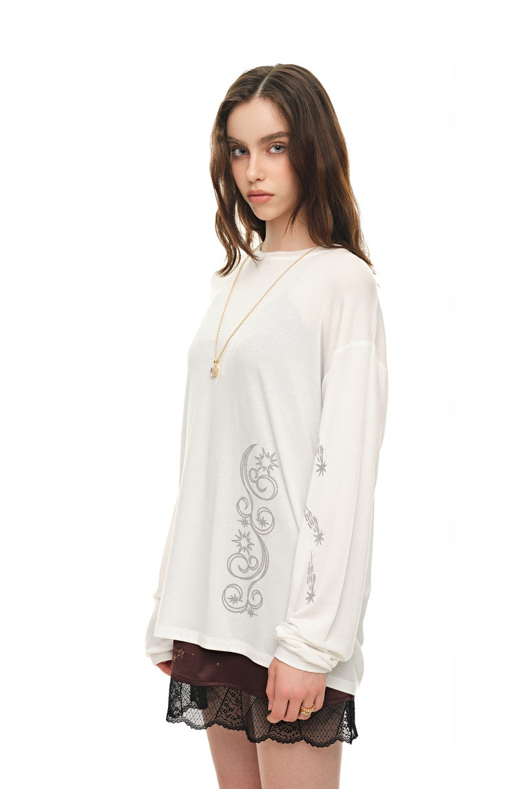 ZODIAC LONG SLEEVE T-SHIRT (WHITE)