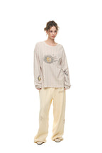 WALLPAPER POINTELLE LONG SLEEVE T-SHIRT (MELANGE GRAY)