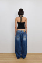 HALTER O-RING TANK TOP (BLACK)