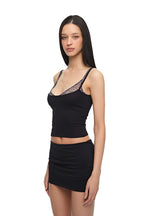 BRA-LAYERED SLEEVELESS TOP (LEOPARD/BLACK)
