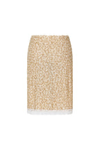 LACE POINT SPARKLE MIDI SKIRT (BEIGE)