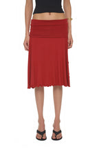 SLIT MIDI SKIRT PANTS (RED)