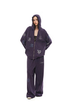 ZODIAC 02 HOTFIX WAFFLE ZIP-UP HOODIE (PURPLE) - 7
