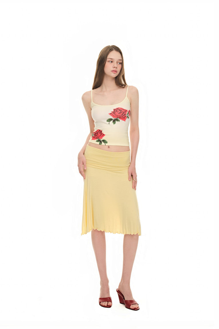 ROSE SLEEVELESS TOP (YELLOW)