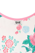 ROSE STENCIL SLEEVELESS TOP (RED)
