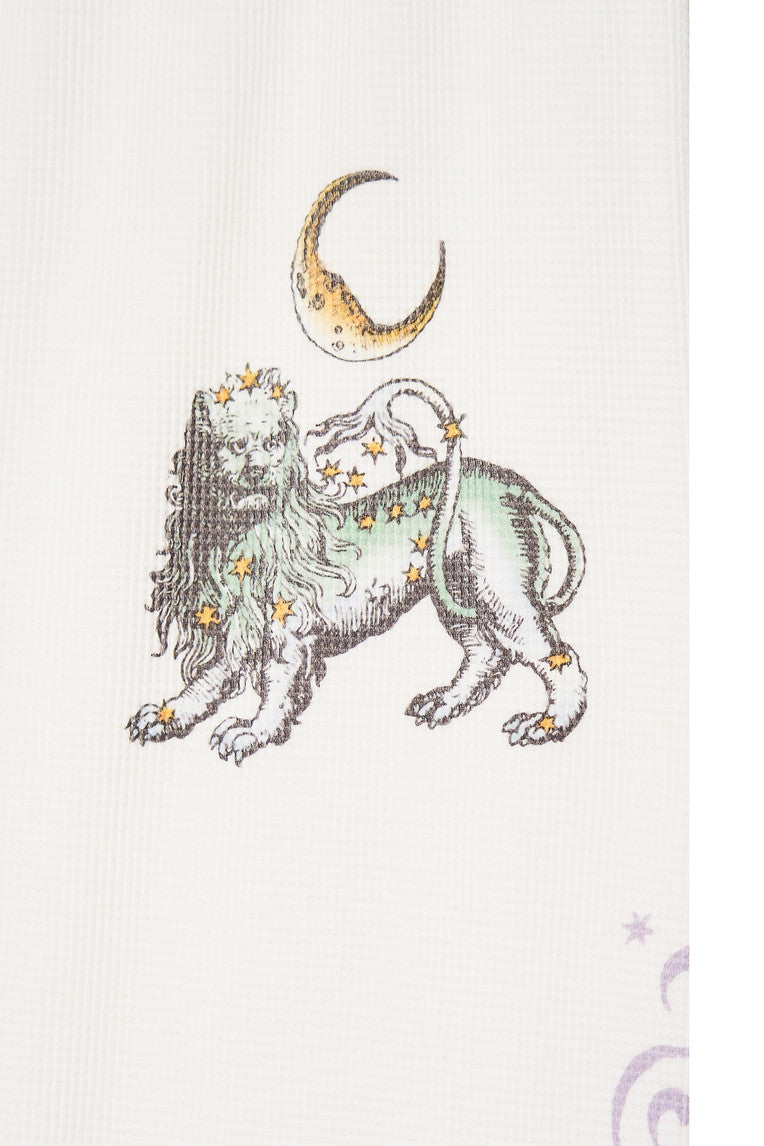 TWIN ZODIAC WAFFLE PANTS (WHITE)