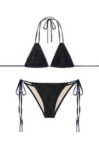FLORAL BEADS BIKINI (BLACK)